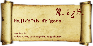 Majláth Ágota névjegykártya